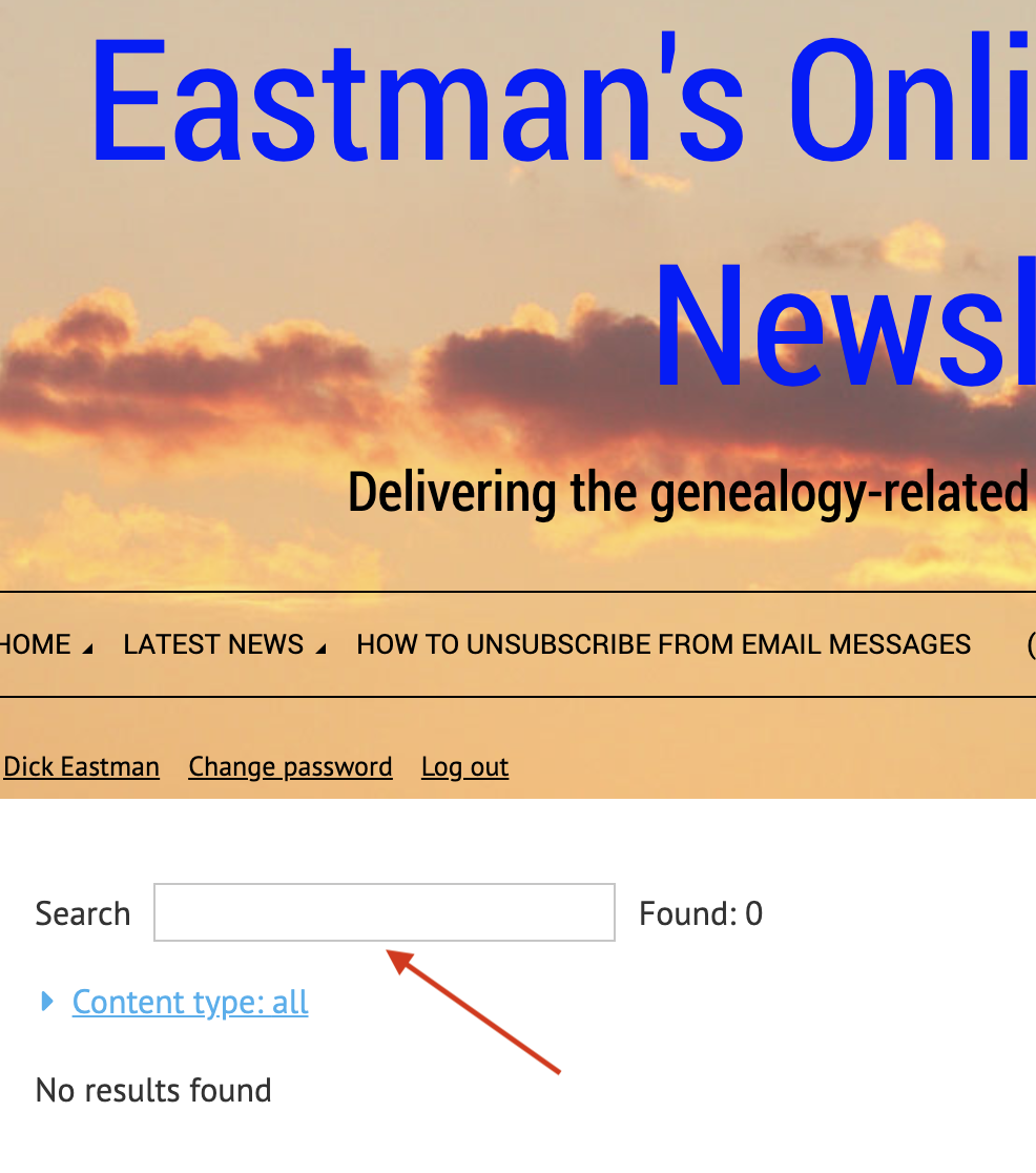 Eastman's Online Genealogy Newsletter - How to Search for Any Article